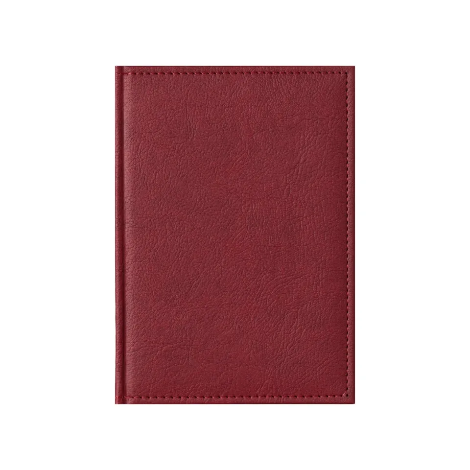 Planner Europe, datat, A5, copertă din piele, bordo