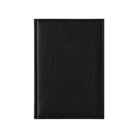 Planner Europe, datat, A5, copertă din piele, negru
