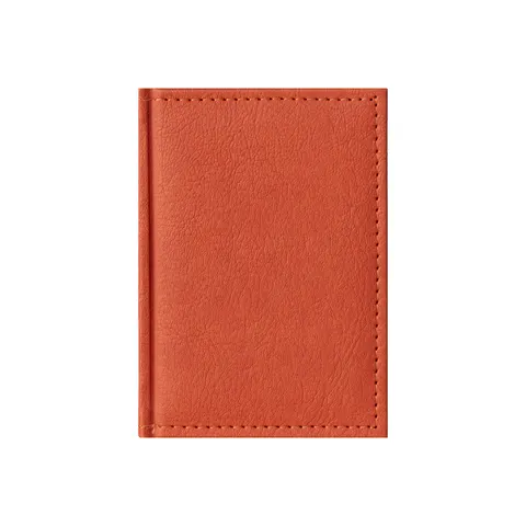 Planner Casanova, datat, 10 x 15 cm, copertă din piele, portocaliu