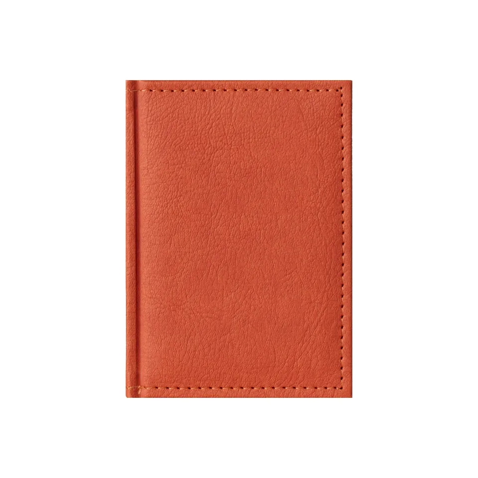Planner Casanova, datat, 10 x 15 cm, copertă din piele, portocaliu