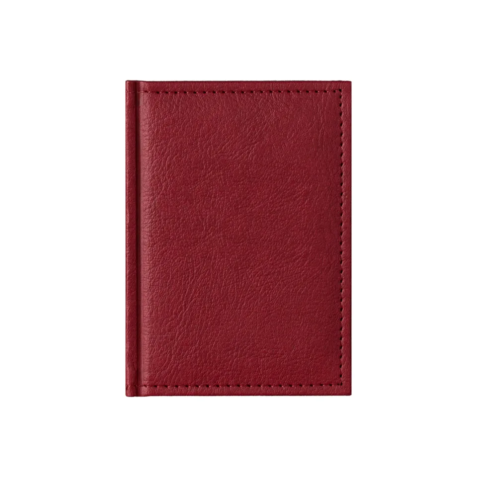 Planner Casanova, datat, 10 x 15 cm, copertă din piele, bordo