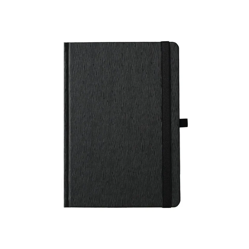 Planner săptămânal Praktik, A5, cu date și elastic, 192 pagini, negru