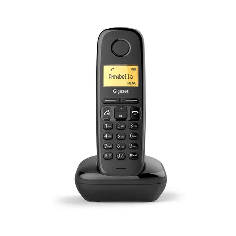 Telefon Gigaset DECT A170, fără fir, negru, listă apeluri pierdute 25 numere