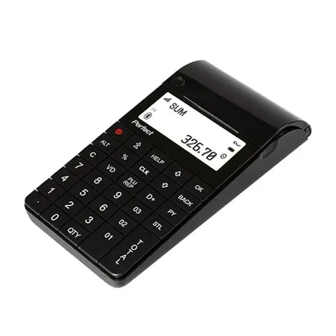 Casă de marcat Daisy Perfect S 01, fără baterie, neagră, 30000 articole programabile, 58 departamente, pentru 20 operatori