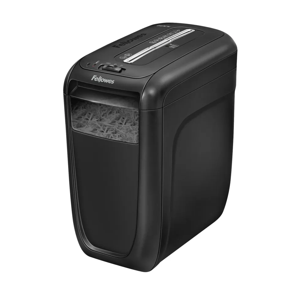 Distrugător de documente Fellowes Powershred 60CS, tăiere transversală, 22 L, P-4, timp de repaus 30 min, pentru 1 utilizator
