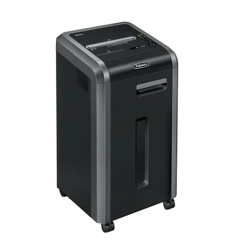 Distrugător de documente Fellowes Powershred 225Ci, 100% Anti-blocare, tăiere transversală, 60 L, P-4, pentru 3-5 utilizatori