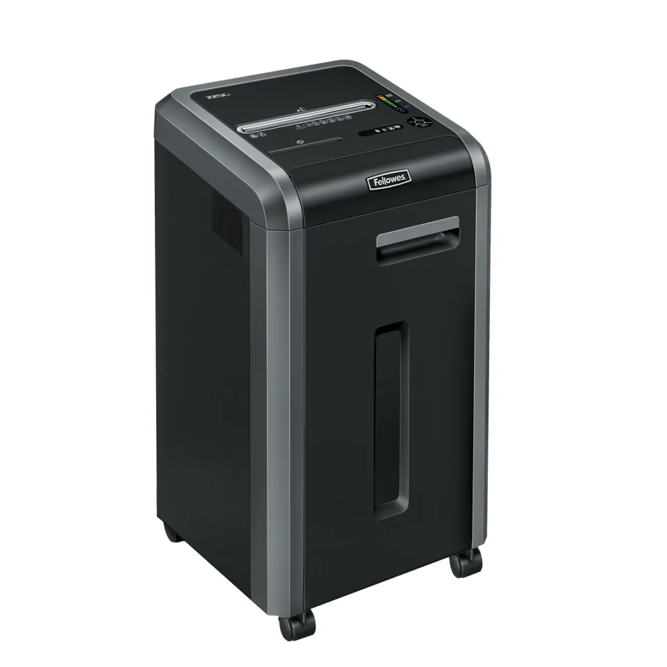 Distrugător de documente Fellowes Powershred 225Ci, 100% Anti-blocare, tăiere transversală, 60 L, P-4, pentru 3-5 utilizatori