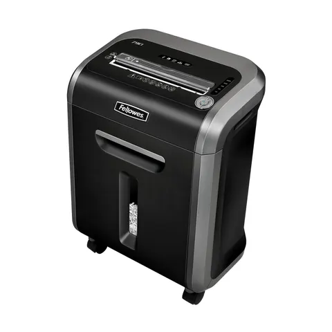 Distrugător de documente Fellowes Powershred 79Ci, 100% împotriva blocajelor, 23 L, P-4, timp de funcționare 20 min, timp de repaus 30 min