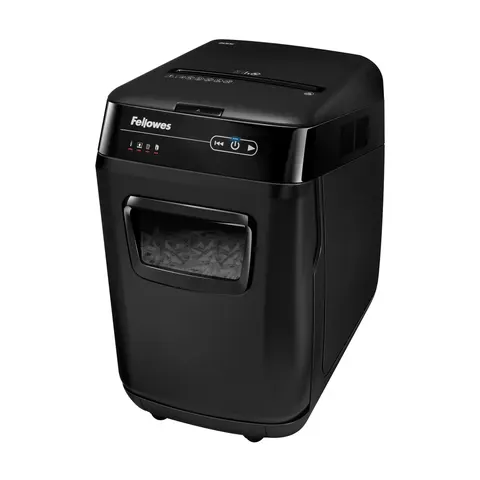 Distrugător de documente Fellowes Automax 200C, Cross-Cut, P-4, volum coș 32 L, pentru 1-3 utilizatori, nivel de zgomot 60 dB