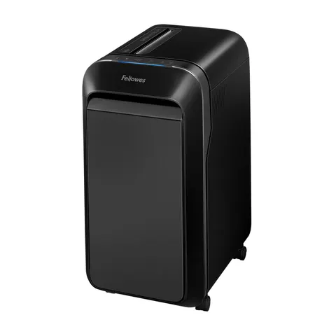 Distrugător de documente Fellowes LX221, Micro-Cut, 30 L, negru, P-5, timp de funcționare 25 min