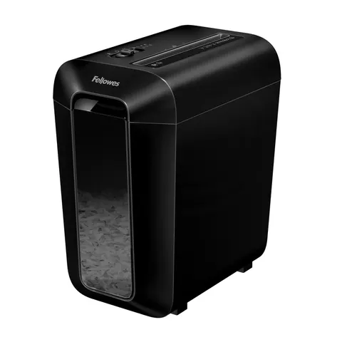 Distrugător documente Fellowes Powershred LX65, P-4, Cross-Cut, negru, volum coș 22 L, timp de repaus 20 min