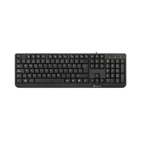 Tastatură NGS FUNKYV3, cu cablu 1.5 m, multimedia, cu chirilizare, USB, 12 taste rapide, neagră