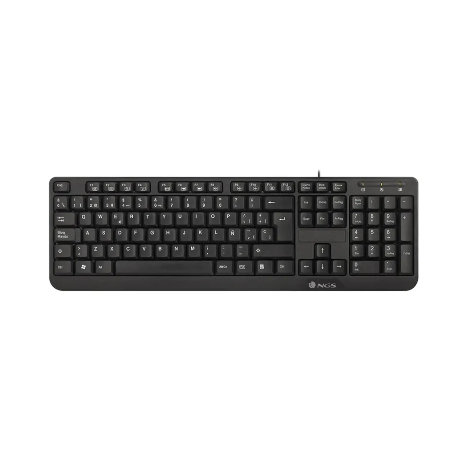 Tastatură NGS FUNKYV3, cu cablu 1.5 m, multimedia, cu chirilizare, USB, 12 taste rapide, neagră