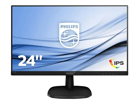 Monitor Philips 243V7QDSB, 23.8'', LED, 1920 x 1080, 250 cd/m2, 4 ms, HDMI, VGA, 16:9, 75 Hz, negru