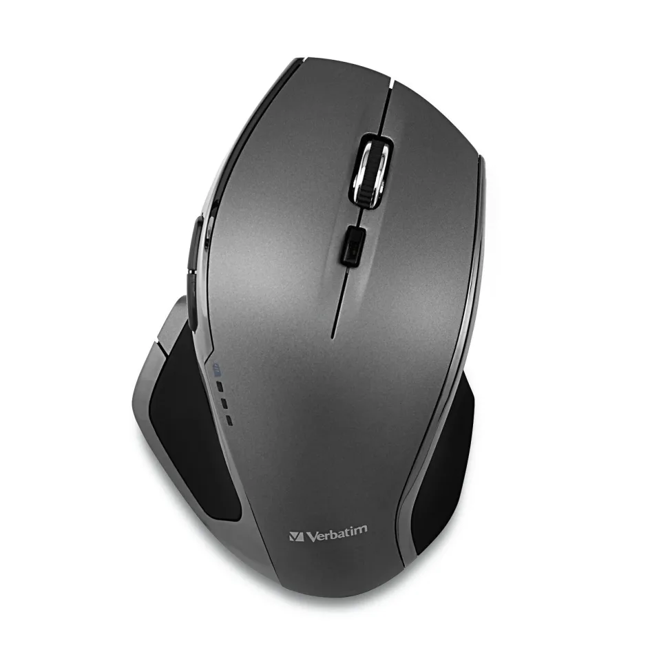 Mouse Verbatim Blue Led, ergonomic, wireless, 8 butoane, USB