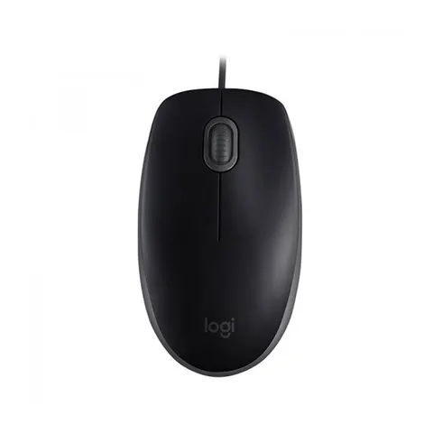 Mouse Logitech B110, optic, silențios, USB, 3 butoane, negru