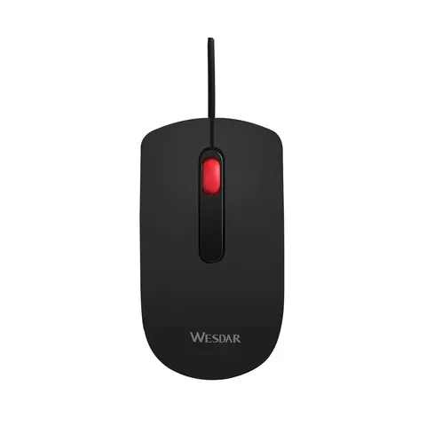 Mouse Wesdar X18, optic, cu fir, 3 butoane, negru