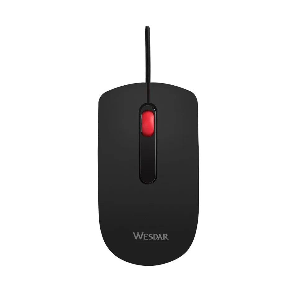 Mouse Wesdar X18, optic, cu fir, 3 butoane, negru