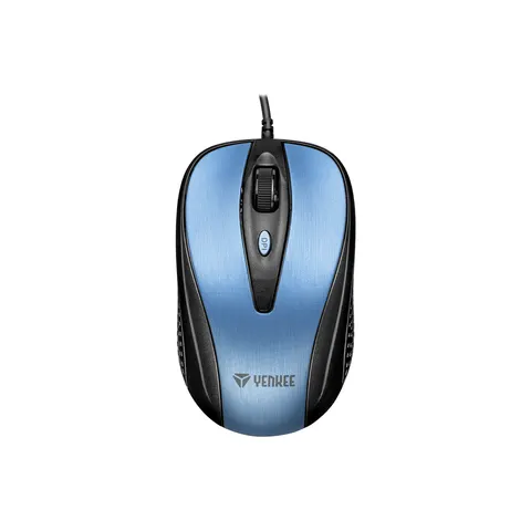 Mouse Yenkee 1025BE, optic, USB, 2400 dpi, cu fir, albastru
