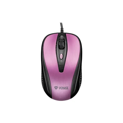 Mouse Yenkee 1025PK, optic, USB, 2400 dpi, cu fir, roz