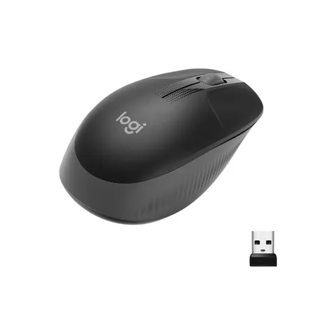 Mouse Logitech M190, wireless, USB, 3 butoane, AA, negru
