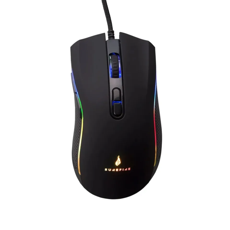 Mouse SureFire Hawk Claw, gaming, cu fir, 7 butoane, RGB, USB