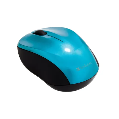 Mouse Verbatim Go Nano, wireless, optic, USB, 1600 dpi, albastru
