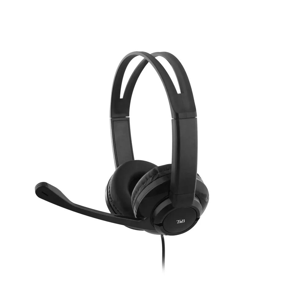 Căști TNB HS200, cu microfon, cablu 1,5 m, negru