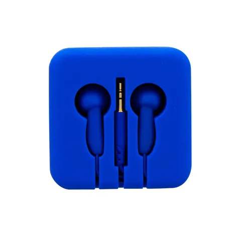 Căști TNB Pocket, jack 3.5 mm, cablu 1.2 m, albastre, în cutie de silicon