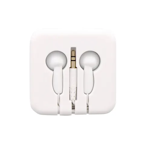 Căști TNB Pocket, jack 3.5 mm, cablu 1.2 m, albe, în cutie din silicon