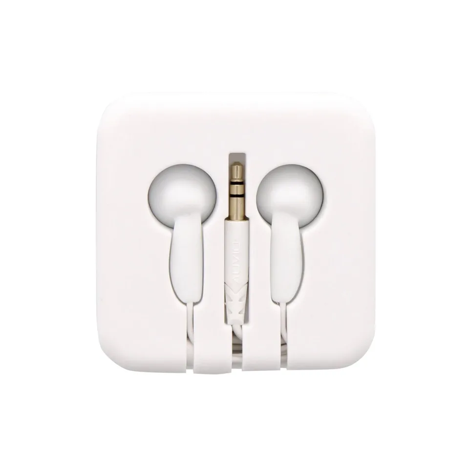 Căști TNB Pocket, jack 3.5 mm, cablu 1.2 m, albe, în cutie din silicon
