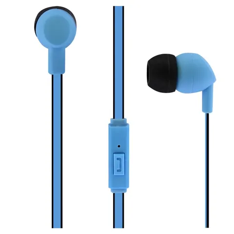 Căști TNB Be Color, cu dopuri, cu microfon, jack 3.5 mm, 98 dB, cablu 1.2 m, albastru