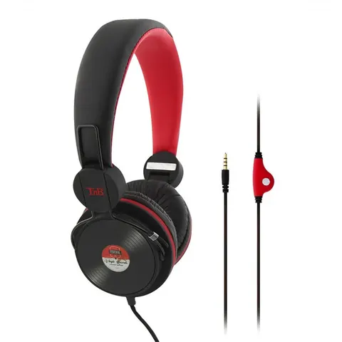 Căști TNB Be Color, cu cablu 1.2 m și microfon, jack 3.5 mm, 105 dB, negru-roșu