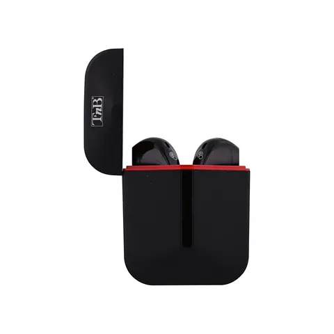 Căști TNB Zip TWS, wireless, cu Bluetooth, USB Type C, 105 dB, cu carcasă de încărcare, negru