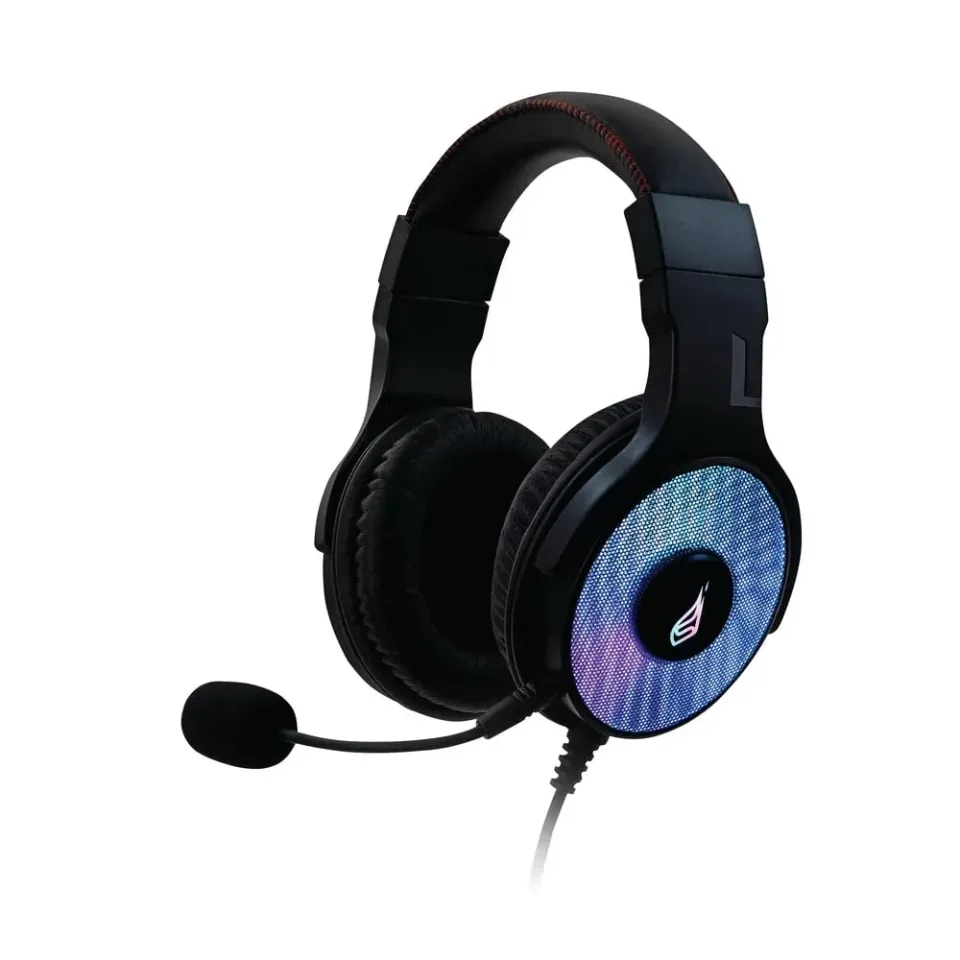 Căști SureFire Harrier, gaming, cu fir, USB, negre, 102 dB, cablu 2 m