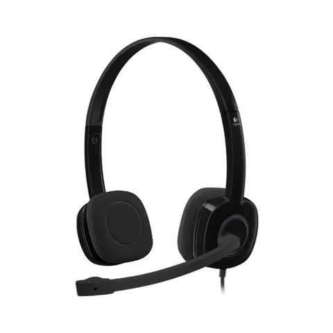 Căști Logitech Overhead H151, cu fir, negre, jack 3.5 mm, 122 dB, cablu 1.8 m