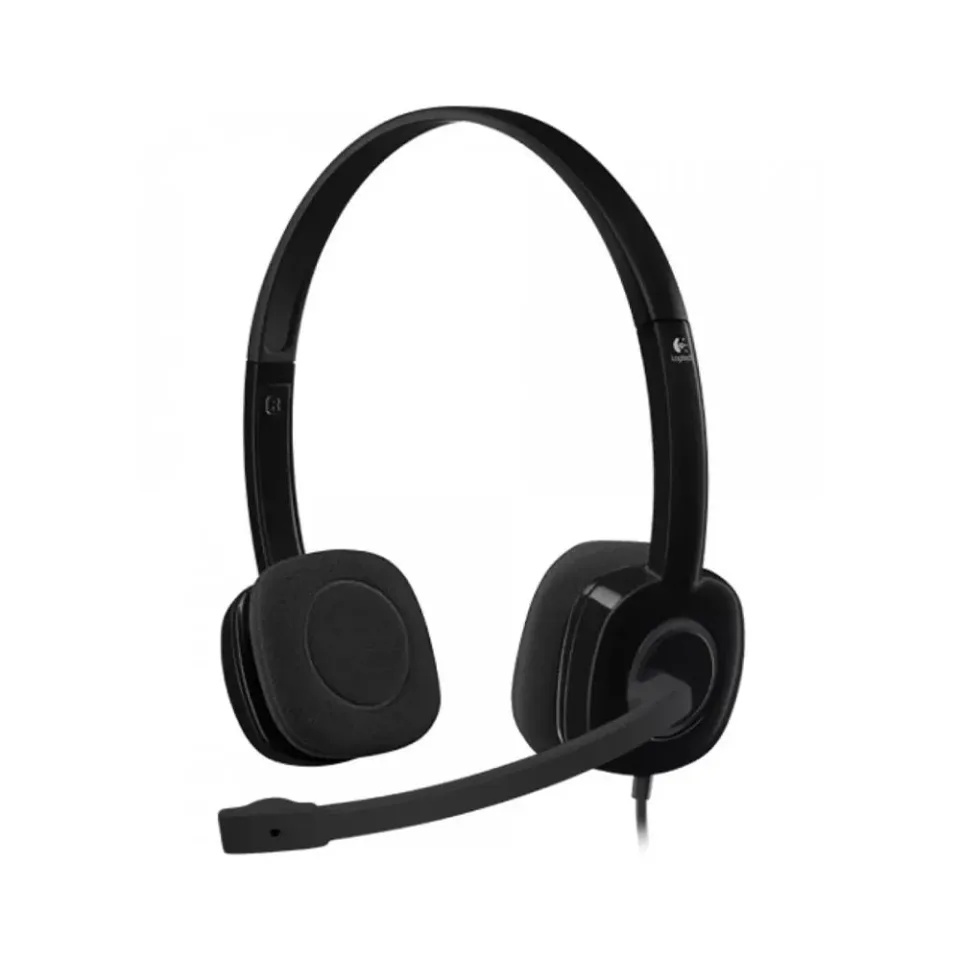 Căști Logitech Overhead H151, cu fir, negre, jack 3.5 mm, 122 dB, cablu 1.8 m
