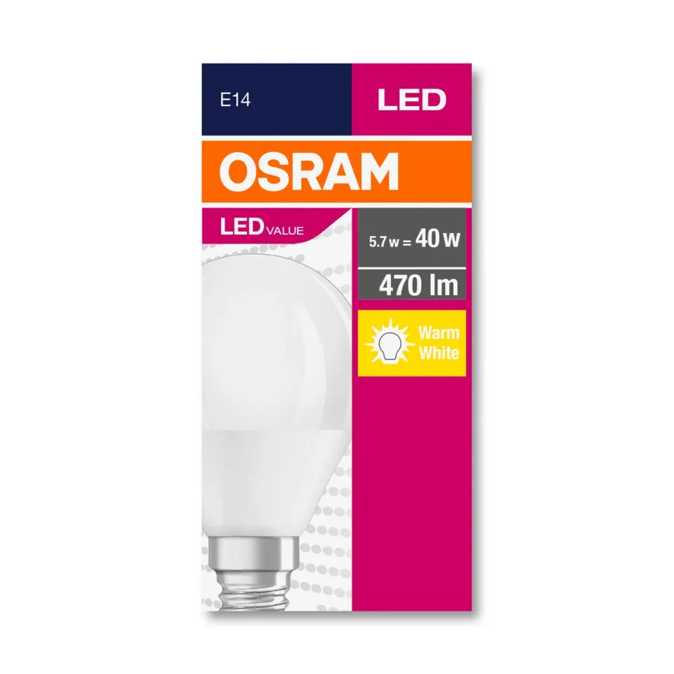 Bec Osram LED, E14, 5.7W, 230V, 470 lm