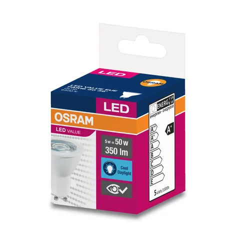 Bec Osram LED, GU10, 5W, 230V, 350 lm, 6500K