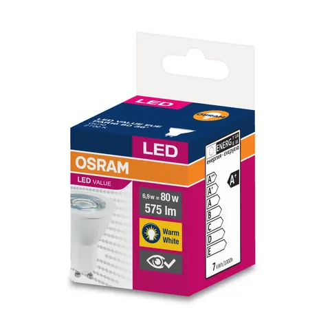 Bec Osram LED, GU10, 6.9W, 230V, 575 lm, 2700K