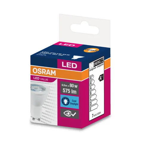Bec Osram LED, GU10, 6.9W, 230V, 575 lm, 6500K