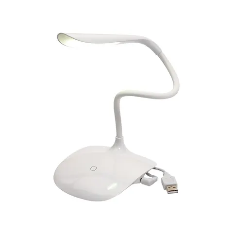 Lampă de birou TOPS Swan, LED, USB, albă