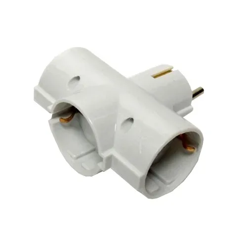 Prelungitor pentru contact ZD01/03/3, 3 prize, Schuko, fără cablu, curent maxim 16 A