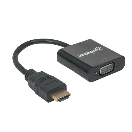 Adaptor Manhattan, HDMI la VGA, 2 porturi Ethernet