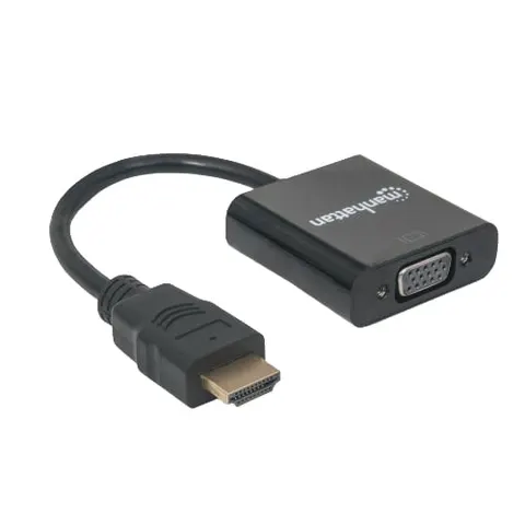Adaptor Manhattan, HDMI la VGA, 2 porturi Ethernet