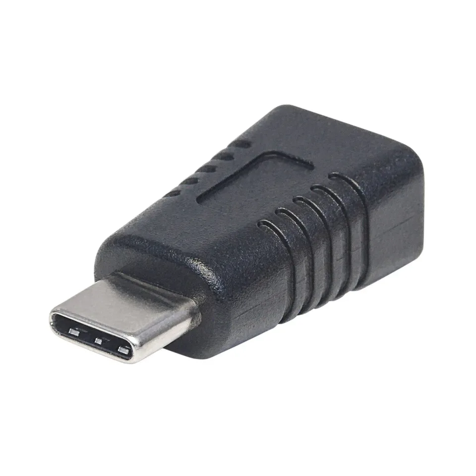 Adaptor Manhattan, micro USB-B la USB-C, 2 porturi Ethernet