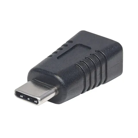 Adaptor Manhattan, micro USB-B la USB-C, 2 porturi Ethernet
