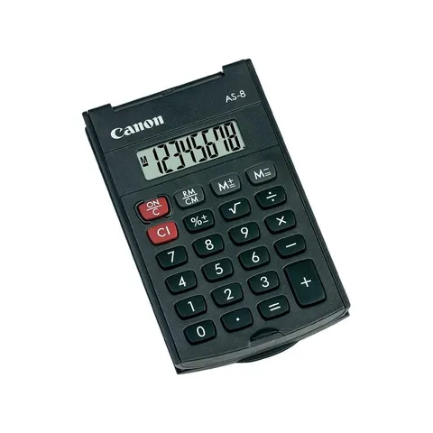 Calculator de buzunar Canon AS-8, 8 cifre, gri închis