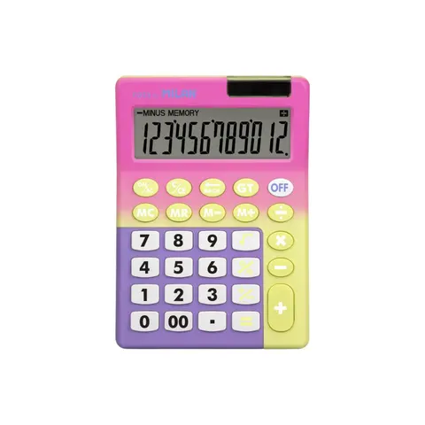 Calculator Milan Sunset, 12 cifre, asortiment