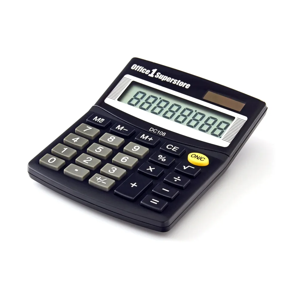 Calculator de birou Office 1 DC108, 8 cifre, negru